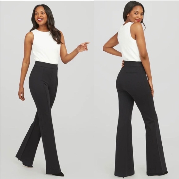 SPANX Pants - Spanx Pants High Rise Ponte Flare in Charcoal Grey